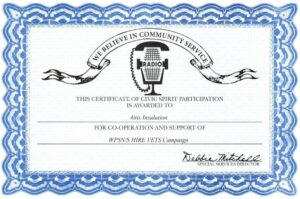 Attis Insulation supports "Hire a Veteran Campaign"